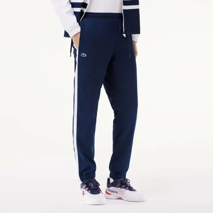 Matching Sets Men Lacoste Men039s Tennis Colorblock Sweatsuit White Navy Blue White Du9