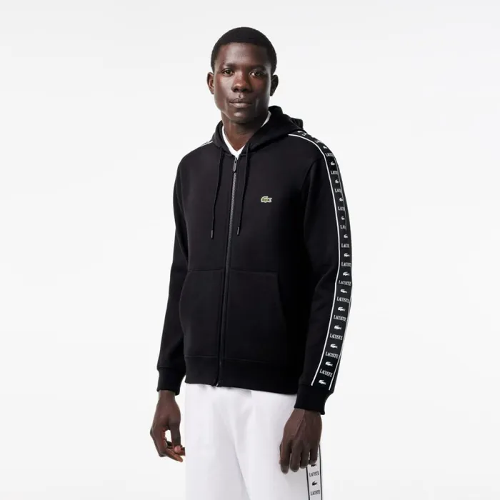 Matching Sets Men Lacoste Men039s ZipUp Hoodie Black 031