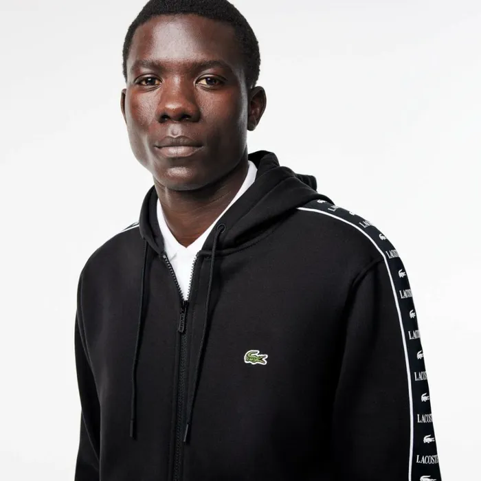 Matching Sets Men Lacoste Men039s ZipUp Hoodie Black 031