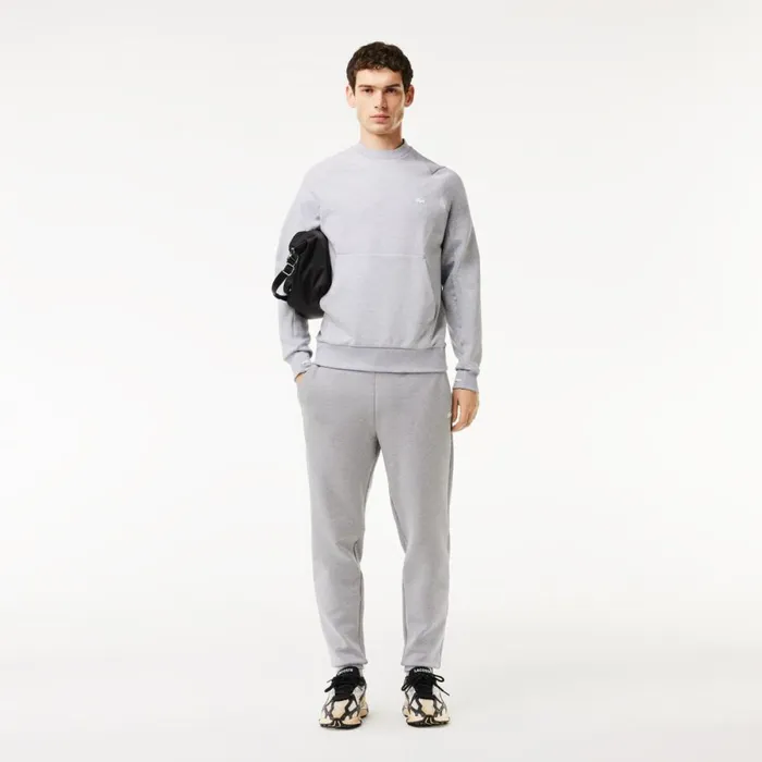 Matching Sets Men Lacoste Mens Slim Fit Heathered Cotton Blend Sweatpants Grey Chine Cca