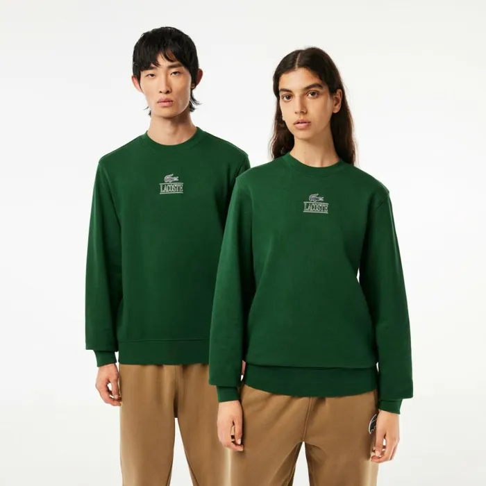 Matching Sets MenWomen Lacoste Unisex Signature Print Sweatshirt Pine Green 132 Matching Sets MenWomen Lacoste Unisex Signature Print Sweatshirt Pine Green 132