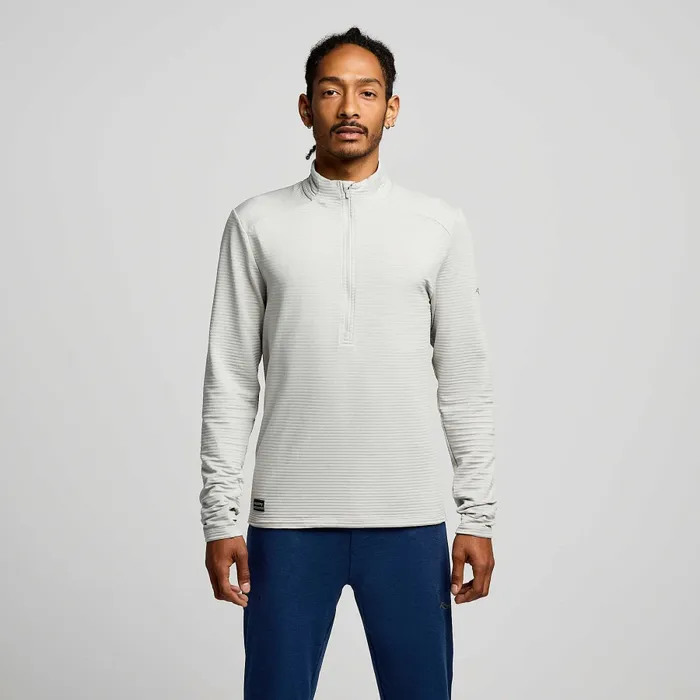 Men8217s Triumph 3D 12 Zip Grey Heather Jackets Saucony Men