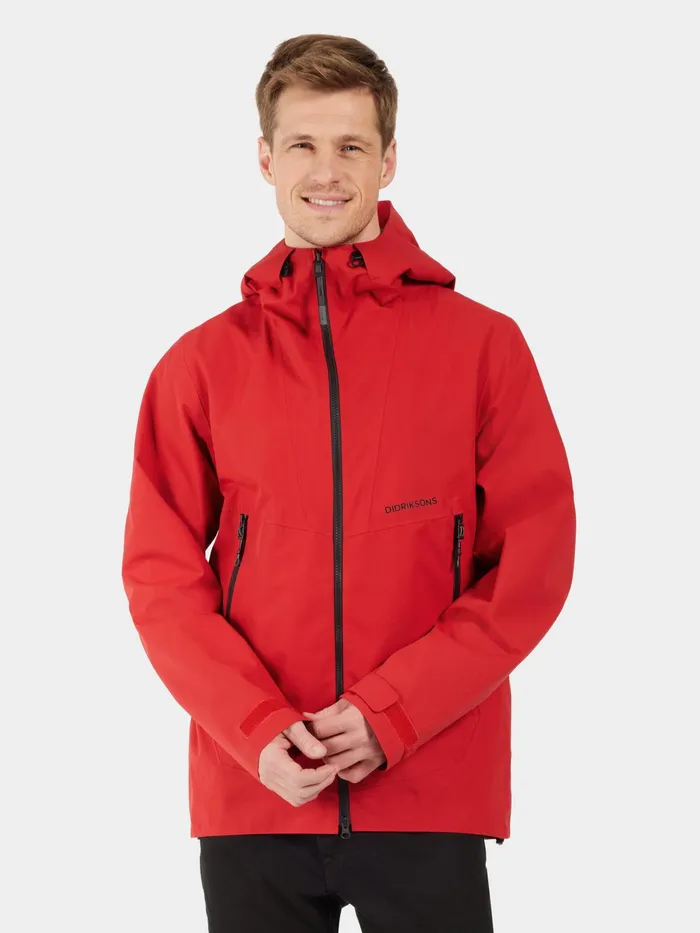 Men Basil Jacket Pomme Red Didriksons Spring Jackets