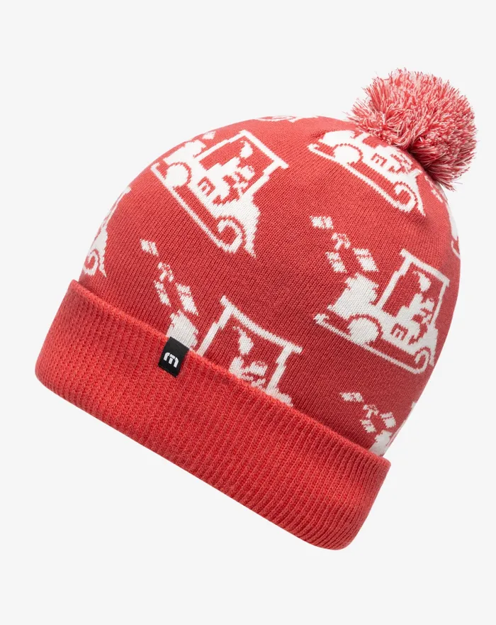 Men Beanies TravisMathew HOME SOON BEANIE Red