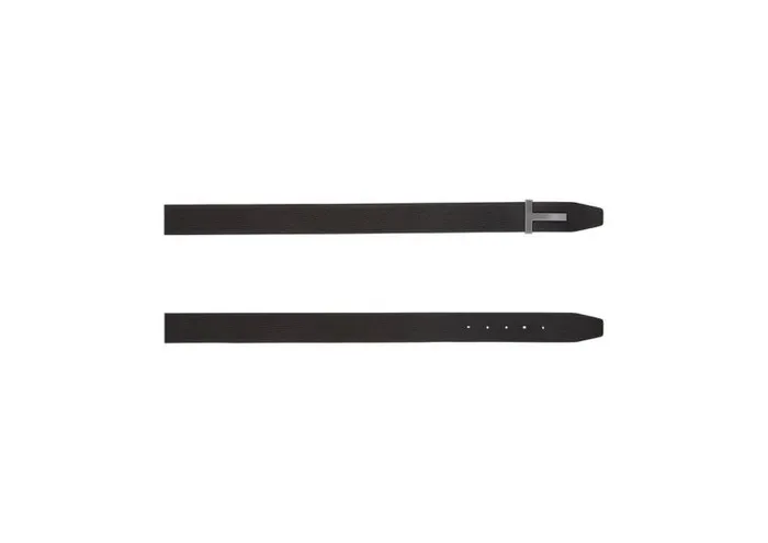 Men Belts Tom Ford Leather Palladium T Ridge Belt Brown Black Men Belts Tom Ford Leather Palladium T Ridge Belt Brown Black