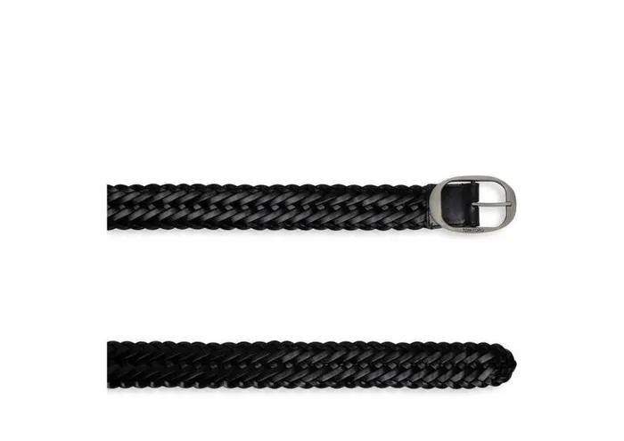 Men Belts Tom Ford Woven Leather Oval Belt Black Men Belts Tom Ford Woven Leather Oval Belt Black
