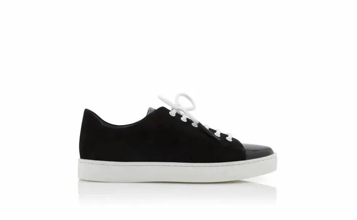 Men Black Suede Lace Up Sneakers Manolo Blahnik LaceUps