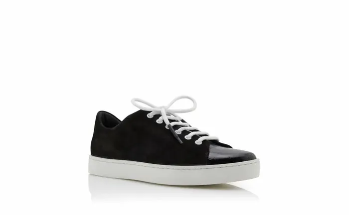 Men Black Suede Lace Up Sneakers Manolo Blahnik LaceUps