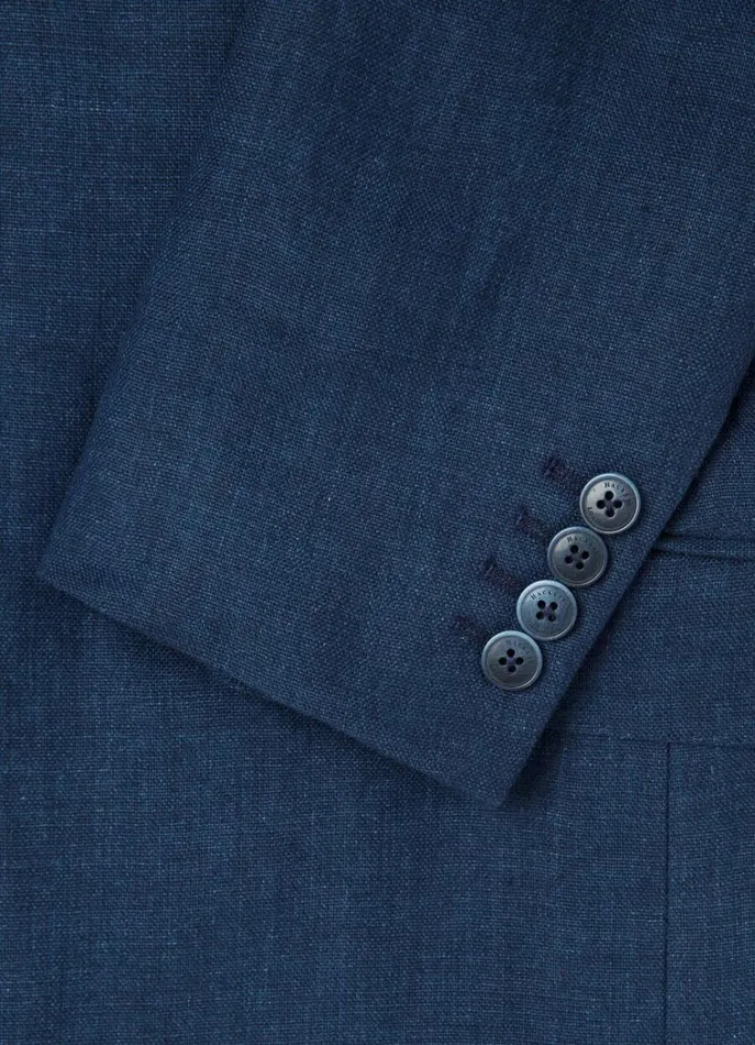 Men Blazers Hackett London Classic Fit Linen Blazer Navy