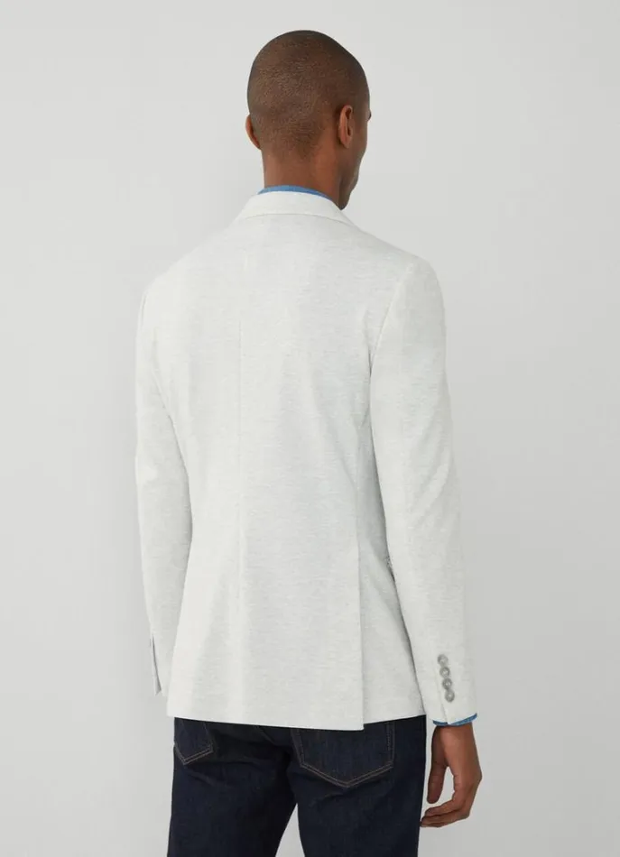 Men Blazers Hackett London Piqu Blazer Light Grey