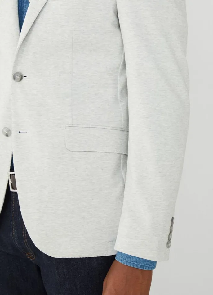 Men Blazers Hackett London Piqu Blazer Light Grey