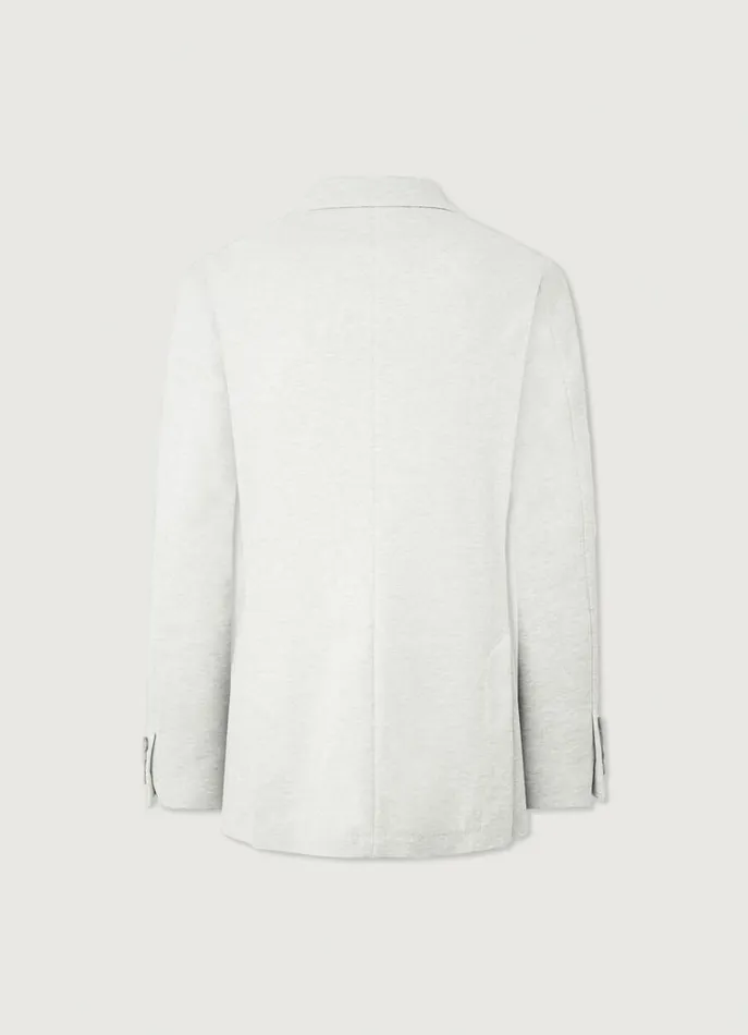 Men Blazers Hackett London Piqu Blazer Light Grey