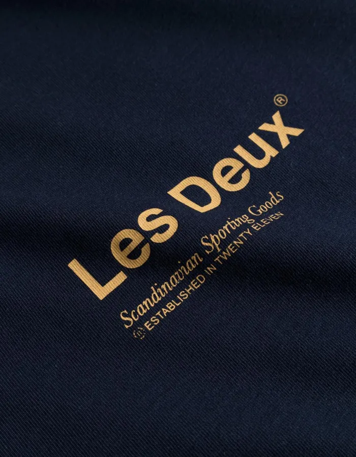 Men Brody TShirt 20 8211 Dark NavyMustard Yellow Les Deux Tshirts