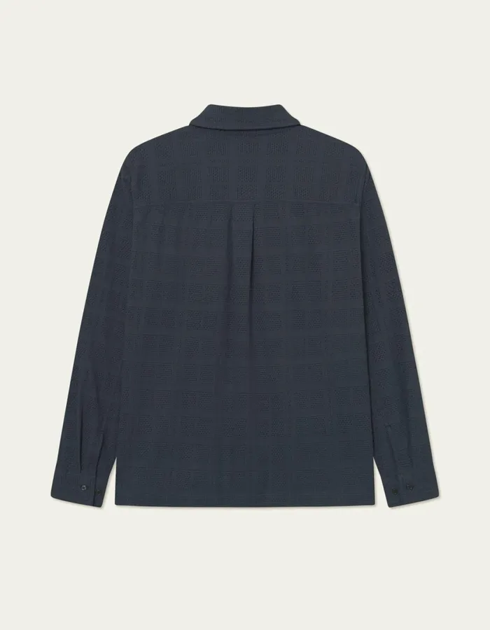 Men Charlie LS Shirt 8211 Dark Navy Les Deux ShirtsOvershirts
