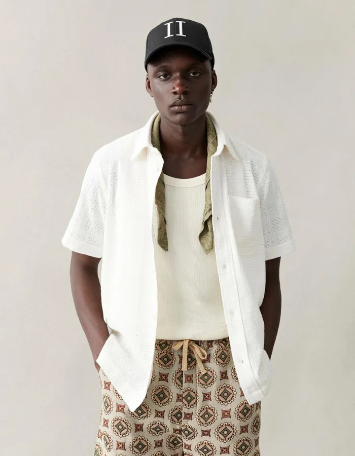 Men Charlie SS Shirt 8211 Light Ivory Les Deux ShirtsOvershirts