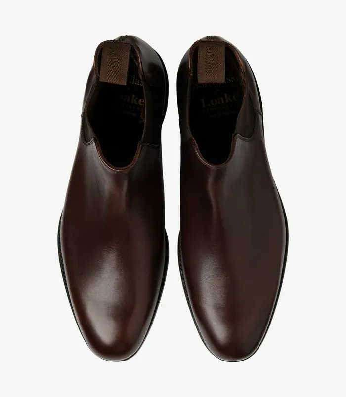 Men Chelsea Boots Loake Coppergate Scorched Walnut