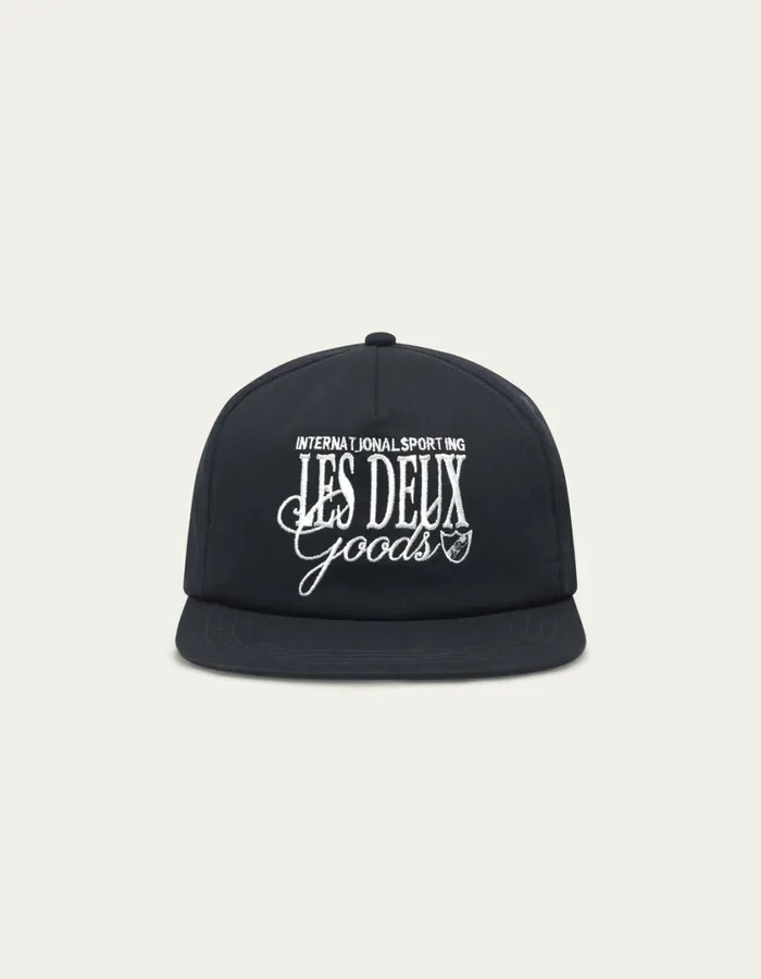 Men Chess Cap 8211 Dark NavyLight Ivory Les Deux CapsHats
