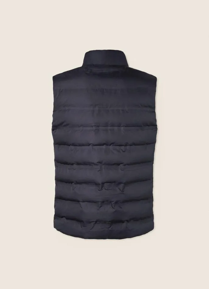 Men Coats and Jackets Hackett London Sustainable Padded Gilet Navy Blazer
