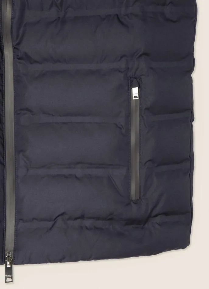 Men Coats and Jackets Hackett London Sustainable Padded Gilet Navy Blazer