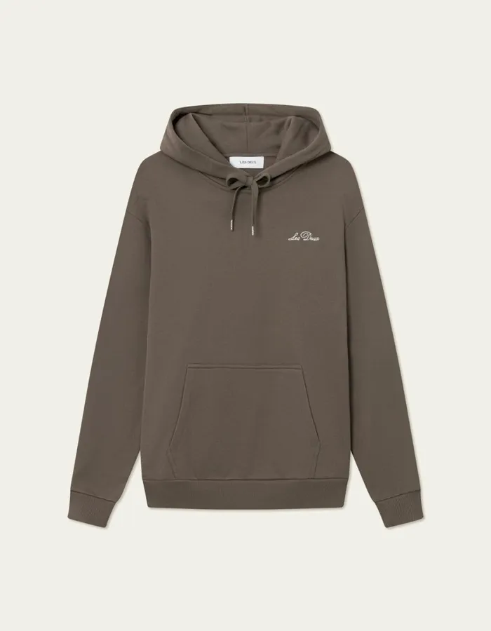 Men Crew Hoodie 8211 Mountain GreyLight Ivory Les Deux HoodiesSweatshirts