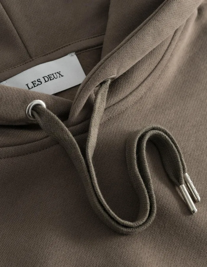 Men Crew Hoodie 8211 Mountain GreyLight Ivory Les Deux HoodiesSweatshirts