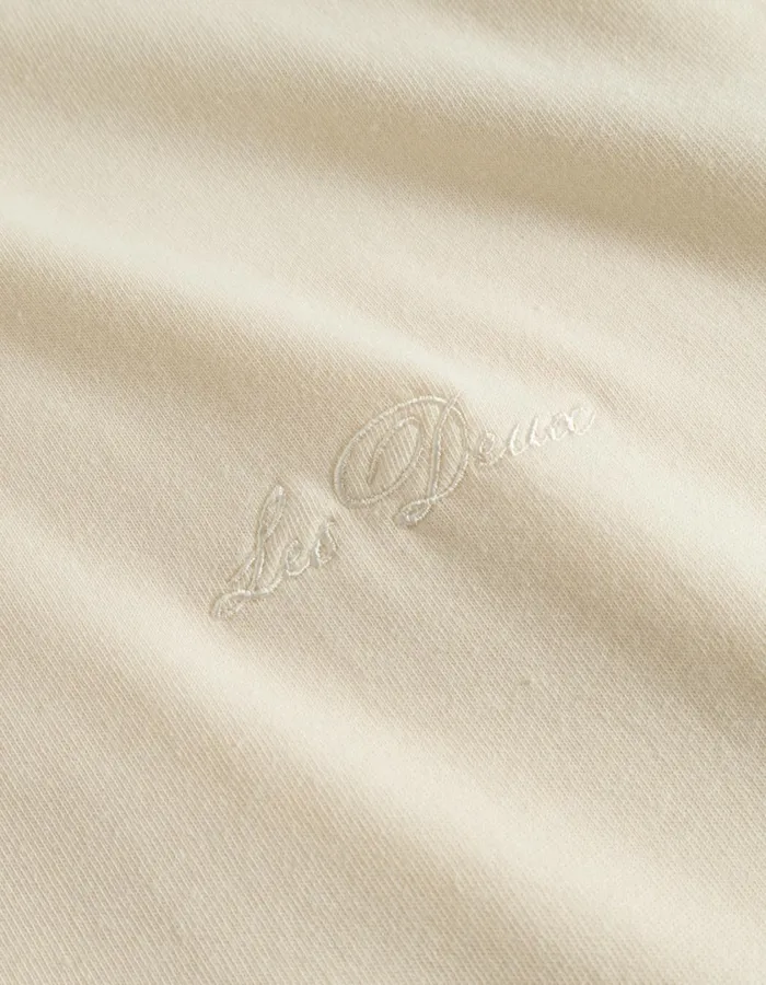 Men Crew TShirt 8211 IvoryLight Ivory Les Deux Tshirts