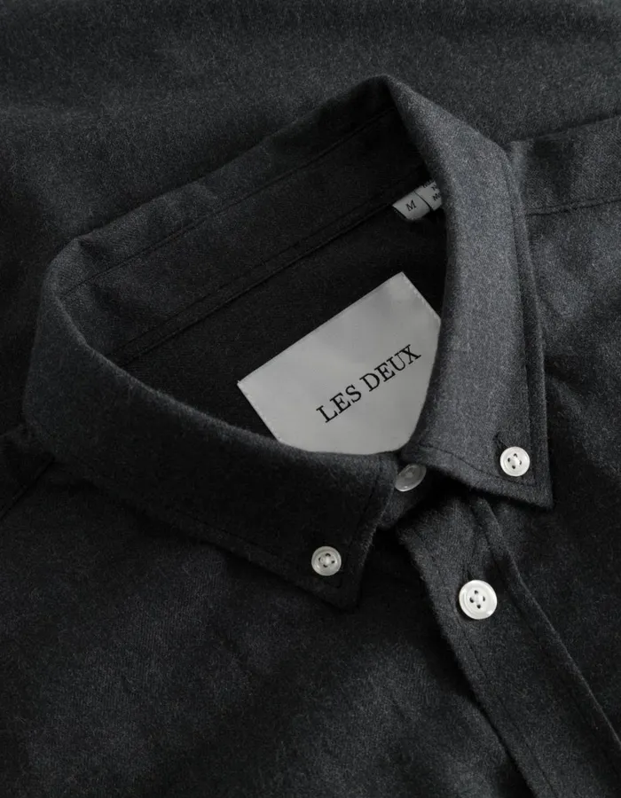 Men Desert Shirt 8211 Charcoal Melange Les Deux ShirtsOvershirts