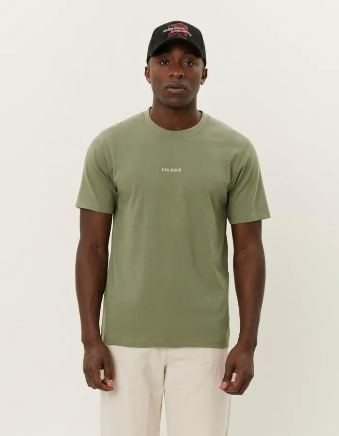 Men Dexter TShirt 8211 Lichen Green Les Deux Tshirts