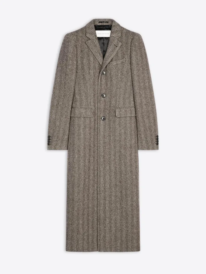 Men Dries Van Noten Coats and Jackets Herringbone Coat