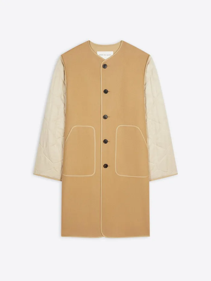Men Dries Van Noten Coats and Jackets Unlined Collarless Coat
