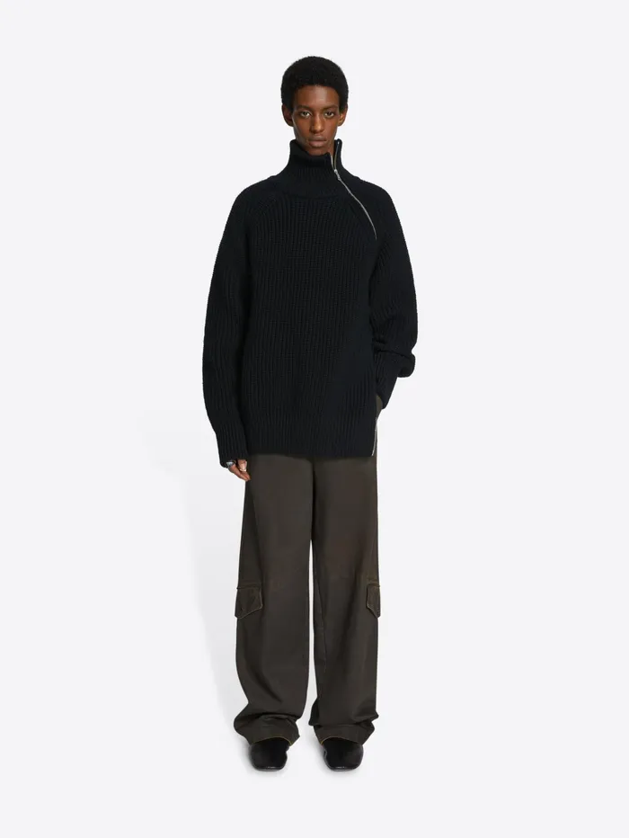Men Dries Van Noten Knitwear Zipped Turtleneck Sweater
