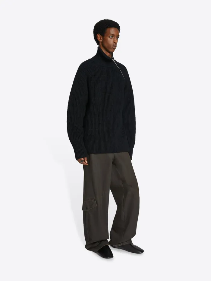 Men Dries Van Noten Knitwear Zipped Turtleneck Sweater