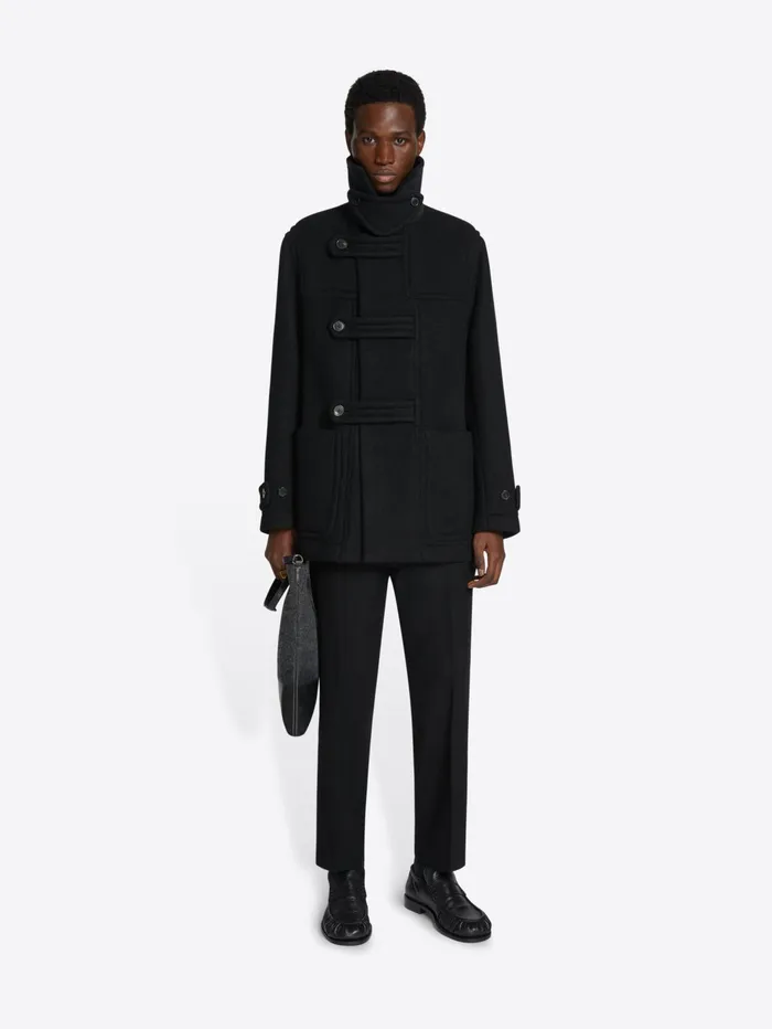 Men Dries Van Noten Pants Wool Cropped Pants