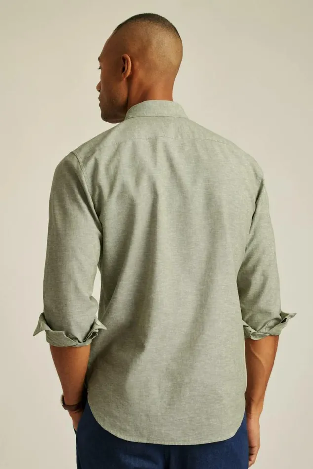 Men Easy Linen Shirt Olive Green Bonobos Business Casual Shirts