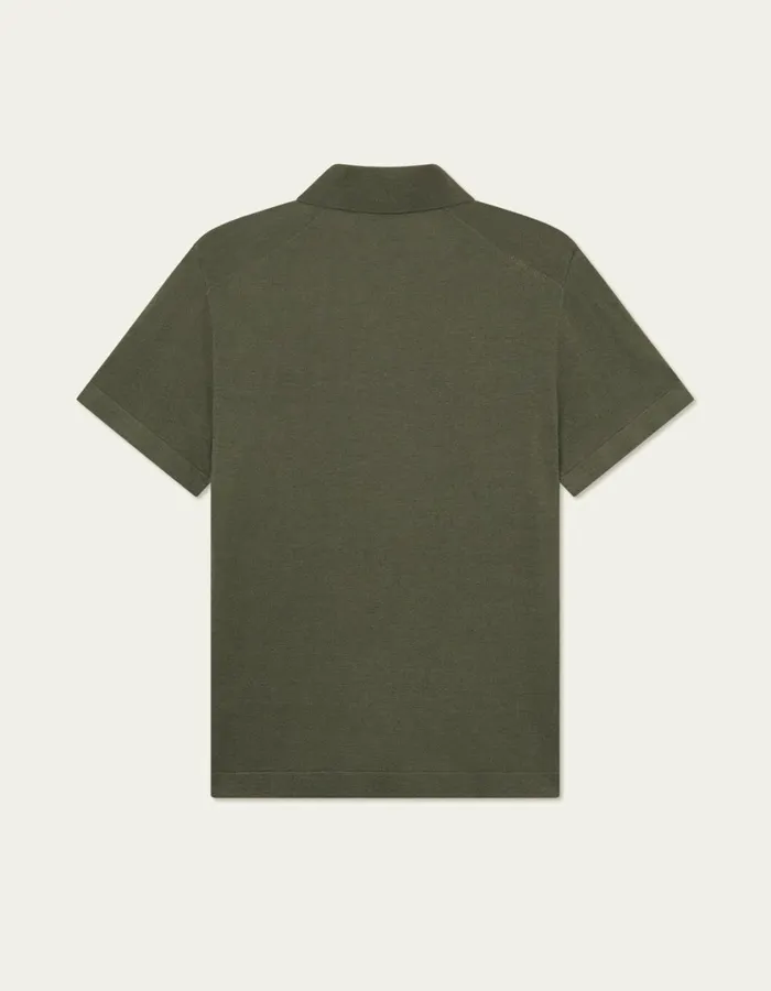 Men Emmanuel Polo Knit 8211 Forest Green Les Deux Knitwear