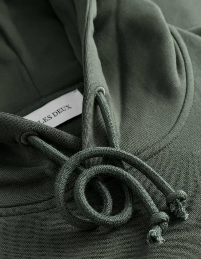 Men Encore Boucle Hoodie 8211 Forest GreenIvory Les Deux HoodiesSweatshirts