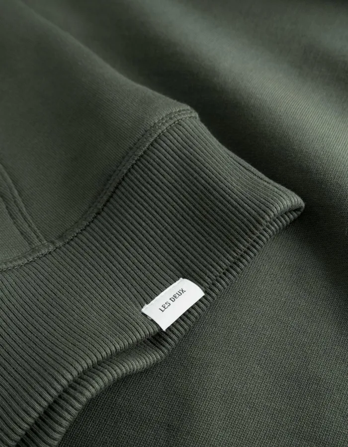 Men Encore Boucle Hoodie 8211 Forest GreenIvory Les Deux HoodiesSweatshirts