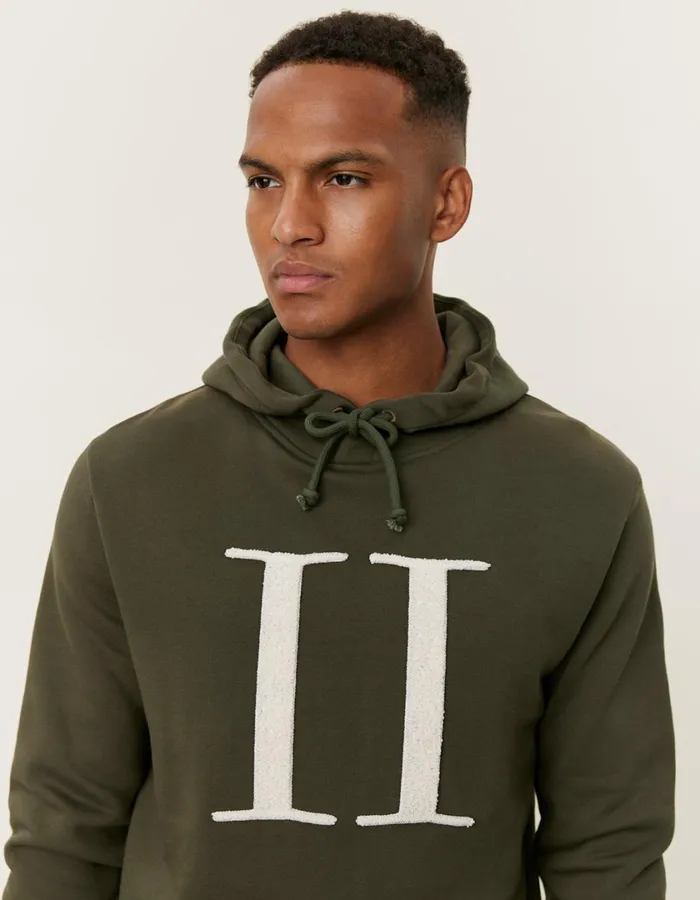 Men Encore Boucle Hoodie 8211 Forest GreenIvory Les Deux HoodiesSweatshirts