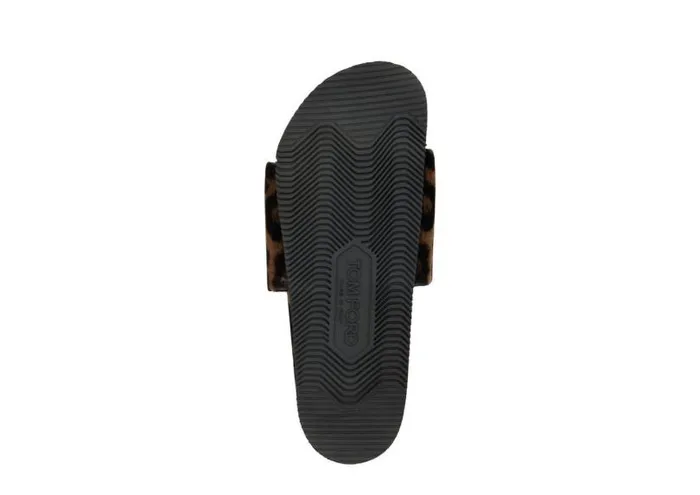 Men Espadrilles and Sandals Tom Ford Leopard Print Velour Harrison Slipper Men Espadrilles and Sandals Tom Ford Leopard Print Velour Harrison Slipper