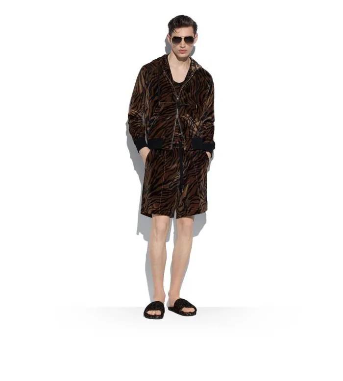 Men Espadrilles and Sandals Tom Ford Leopard Print Velour Harrison Slipper Men Espadrilles and Sandals Tom Ford Leopard Print Velour Harrison Slipper
