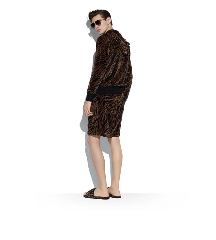 Men Espadrilles and Sandals Tom Ford Leopard Print Velour Harrison Slipper Men Espadrilles and Sandals Tom Ford Leopard Print Velour Harrison Slipper