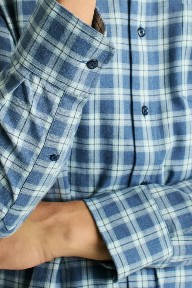 Men Everyday Lightweight Flannel Shirt Nomad Plaid Bonobos Overshirts