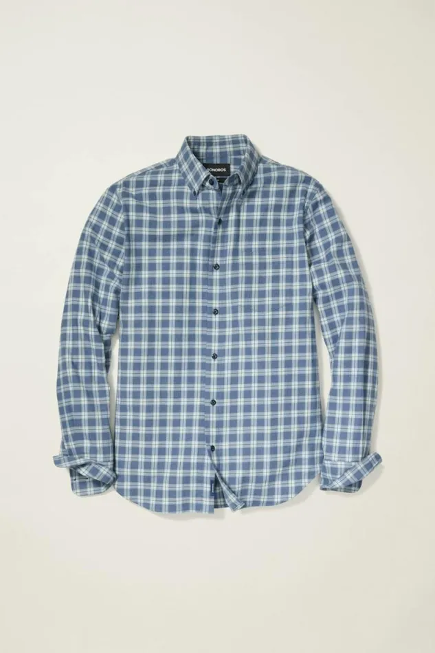 Men Everyday Lightweight Flannel Shirt Nomad Plaid Bonobos Overshirts