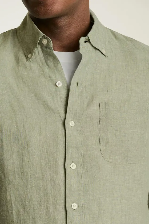 Men Everyday Linen Shirt Dusty Green Bonobos Casual Shirts