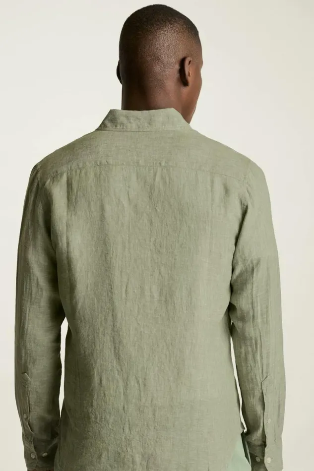 Men Everyday Linen Shirt Dusty Green Bonobos Casual Shirts