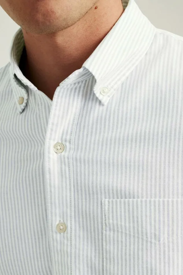 Men Everyday Oxford Shirt Grey Classic Stripe Bonobos Business Casual Shirts