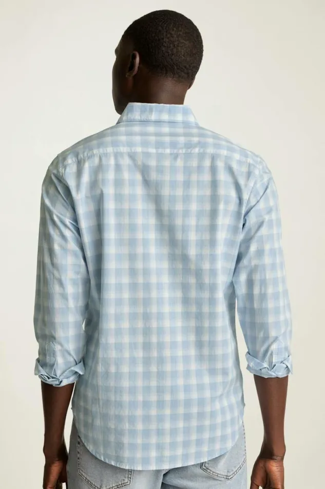 Men Everyday Shirt Blue Parton Check Bonobos Casual Shirts