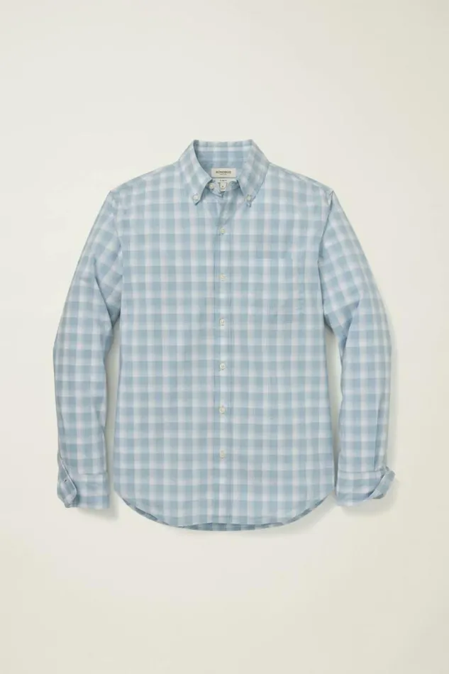 Men Everyday Shirt Blue Parton Check Bonobos Casual Shirts