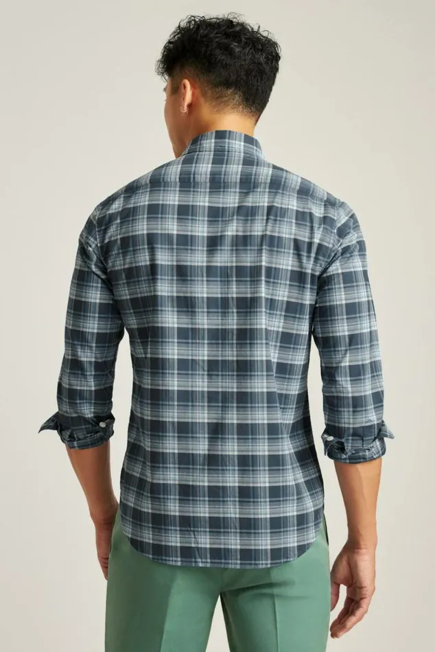 Men Everyday Shirt Breezy Blue Plaid Bonobos Business Casual Shirts