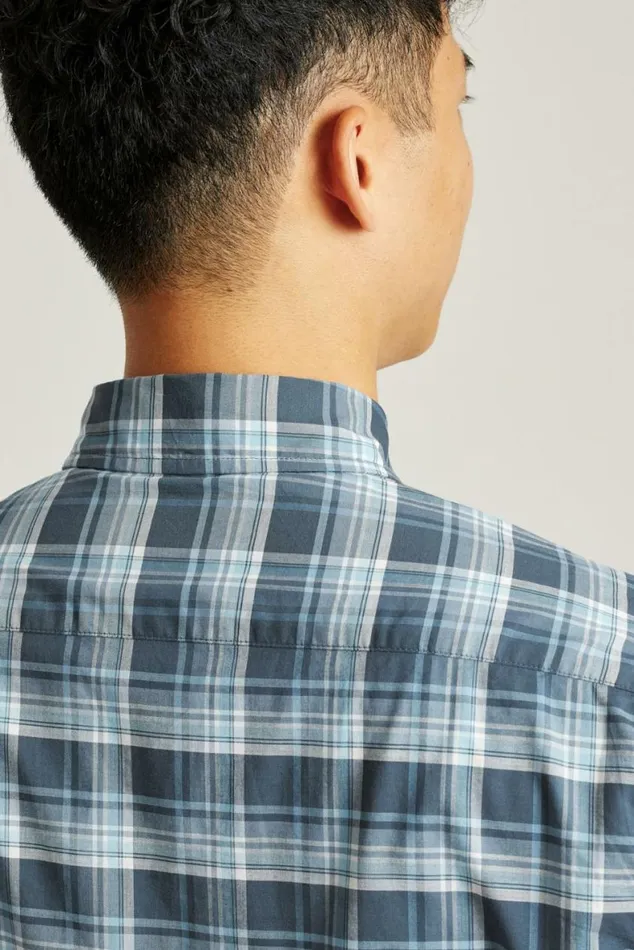 Men Everyday Shirt Breezy Blue Plaid Bonobos Business Casual Shirts